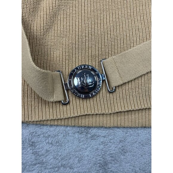 NWT Lauren Ralph Lauren Preppy Knit Sweater Logo Belt Coastal Cowgirl Classic M - Picture 5 of 8